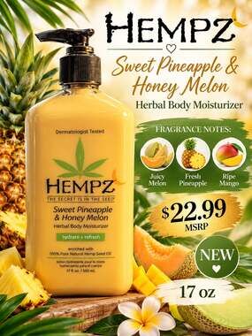 Hempz Sweet Pineapple & Honey Melon Body Moisturizer NEW
